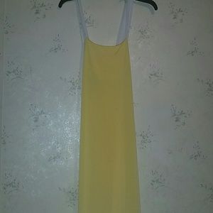 Yellow twisted neck maxi dress